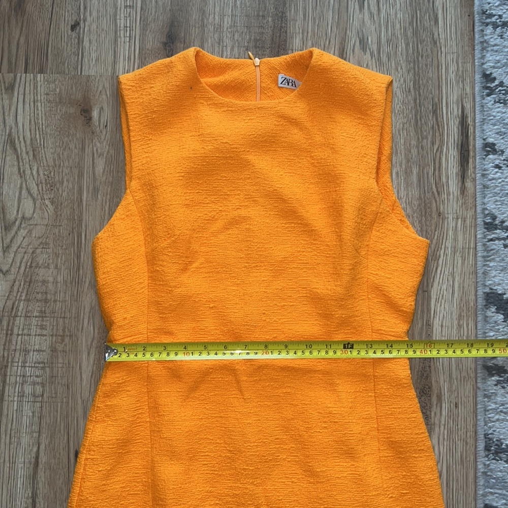 NEW! HP 🥳🥳🥳Zara Orange Textured Mini Dress - Picture 11 of 13